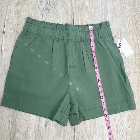 Mauby Paperbag Waist Green Shorts Sz Large - Picture 11 of 11